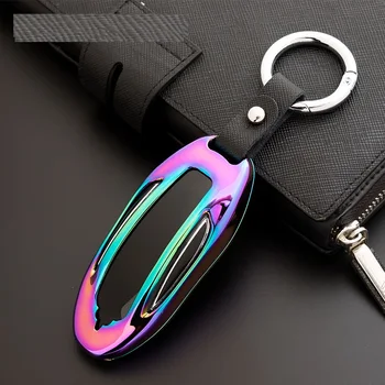 

Car Remote Key Case Protective Cover Shell For Tesla Model S Metal Auto Car Key Chain Fob Car Key Protector For Tesla Model X