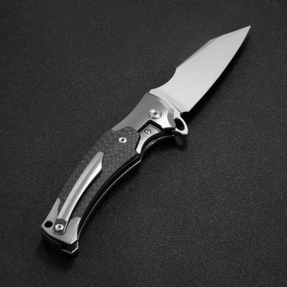 Титановый складной нож KUBEY KB164 лезвие 3 5 дюйма M390 Ножи EDC из титана и углеродного