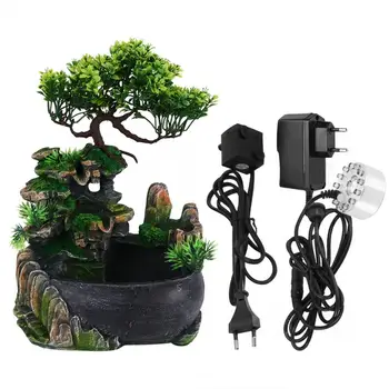 

Miniatures Atomizing Desktop Fountain Waterfall Humidifier for Office Home Desk Decoration Home Decoration EU US Plug