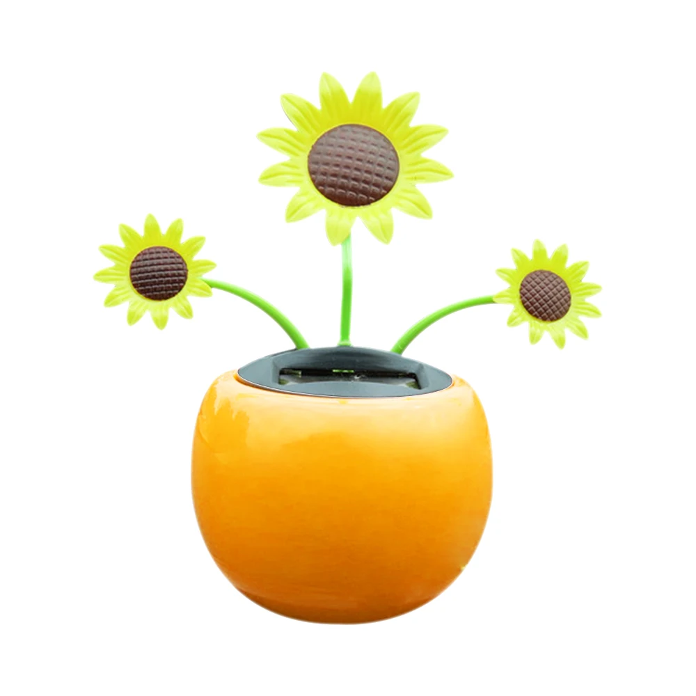 Car Decoration Car Solar Decoration Light Weight Solar Toy Decorate Lovely Apple Blossom ABS Cute - Название цвета: 2