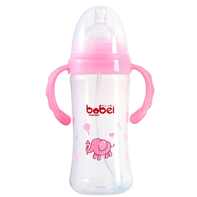 

Bombay Baby Elephant Feeding Bottle Wide Aperture with Handle Baby Children PP Plastic Shatter-resistant against Flatulence Larg