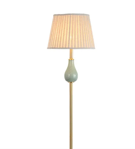 Blue Green Elegant Jingdezhen Ceramic Floor Lamp For Bed Room Bedside Living Room Foyer Study Reading Night Standing Lamp 190118 - Цвет абажура: 9010