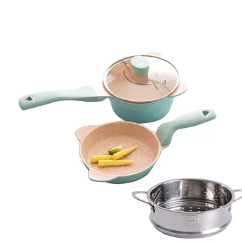 

Golden Pig Pig Baby Food Supplement Baby Milk Fried Maifan Stone Non-stick Pan cookware Healthy pot Noodles Food supplement pot