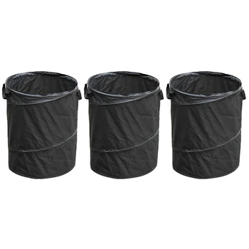 

3 Pack Picnic Trash Can Outdoor Storage Bucket Portable Camping Barbecue Truck Trash Can Trash Bag Holder