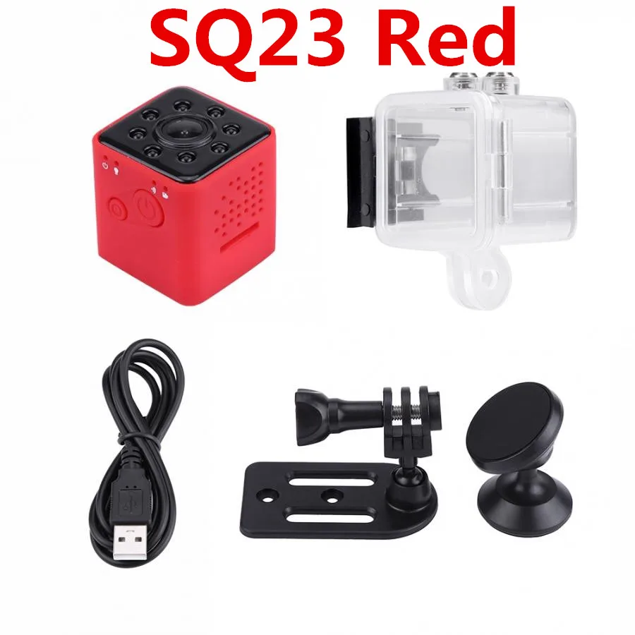 SQ23 Red SQ23 SQ11 SQ12 SQ10 SQ8 wifi мини-камера маленькая камера vedio датчик движения ИК ночного видения Видеокамера микро камера s DVR рекордер - Цвет: SQ23 Red