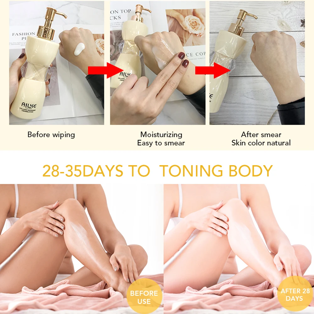 AILKE Moisturizing Whitening Body Lotion Black Spot Corrector With Nicotinamide Arbutin Anti-Wrinkle Brightening Skin Care Cream 6