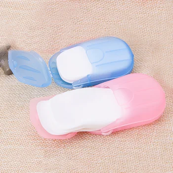 

200 PCS Travel Portable Foaming Soap Flakes Washing Hand Paper Slice Sheets Convenient Cute Bath Mini