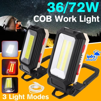 

36W Camping Tent USB Rechargeable Emergency Light Working Lamp Super Bright LED Outdoor Portable Retro Camp Lantern Flashlight
