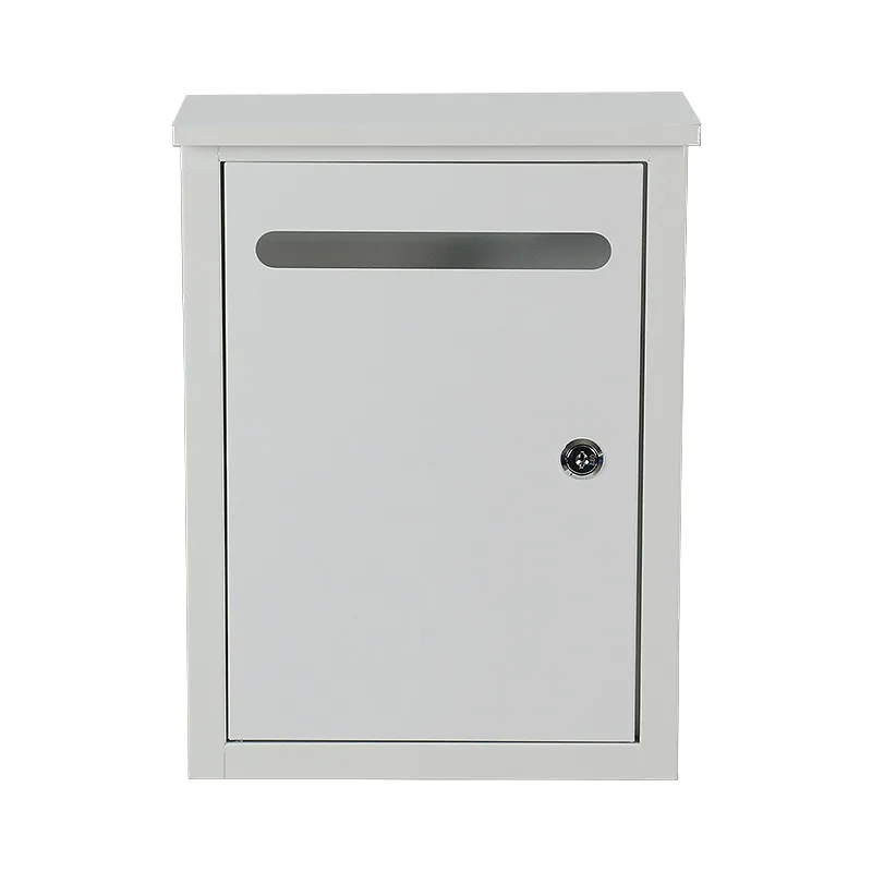 

Creative Pure White Wall-Mounted Mail Box Outdoor Post Box Community Post Box Villa Mailbox Mailbox Rainproof and Rust-Proof