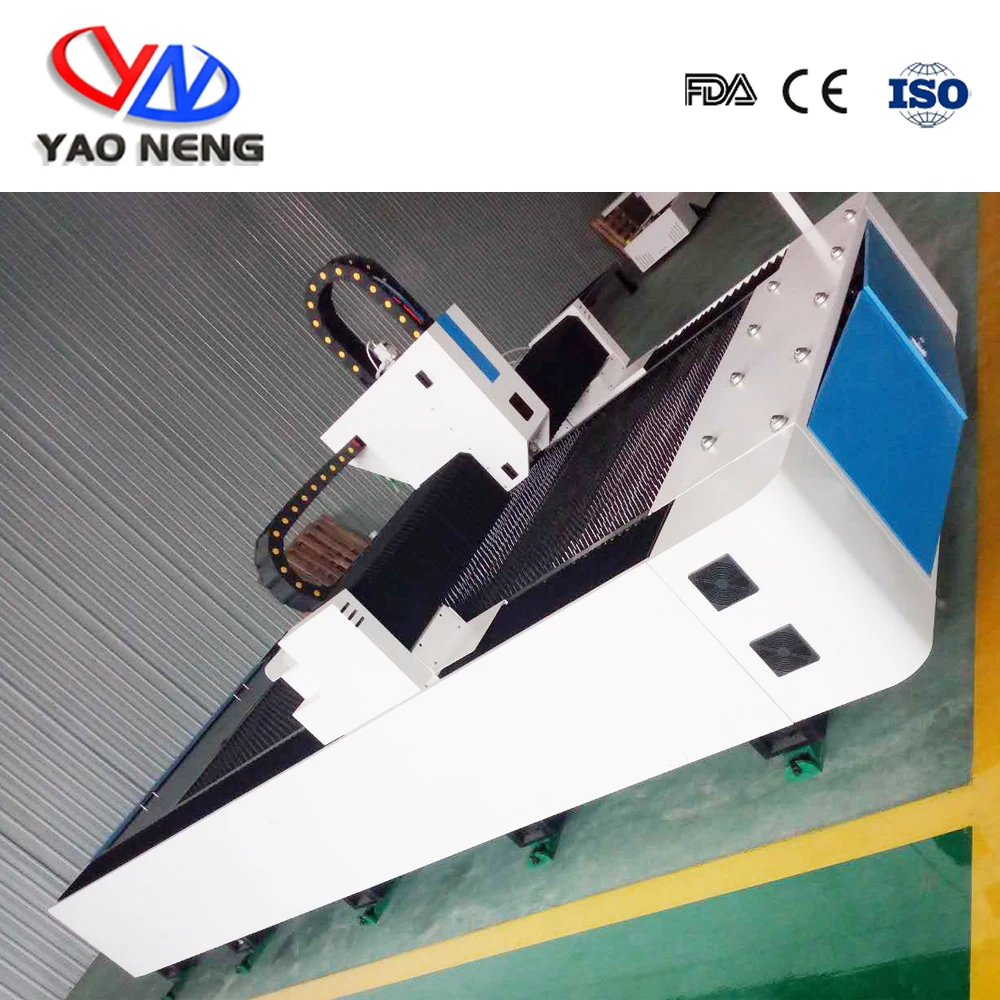 YaoNeng 2000w 4015 волоконный станок для лазерной резки с ЧПУ листового металла из