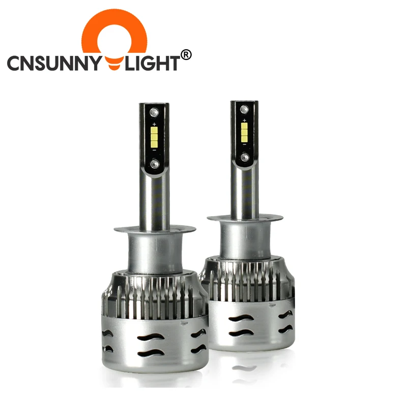 CNSUNNYLIGHT H1 светодиодный фонарь для фар дальнего света турбо 60 Вт 12000 лм/пара