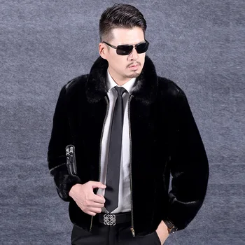 

2020 Mink Fur Coat Winter Jacket Men Real Shearling Warm Outwear for Mens Clothing Veste Homme DZ5207 YY226