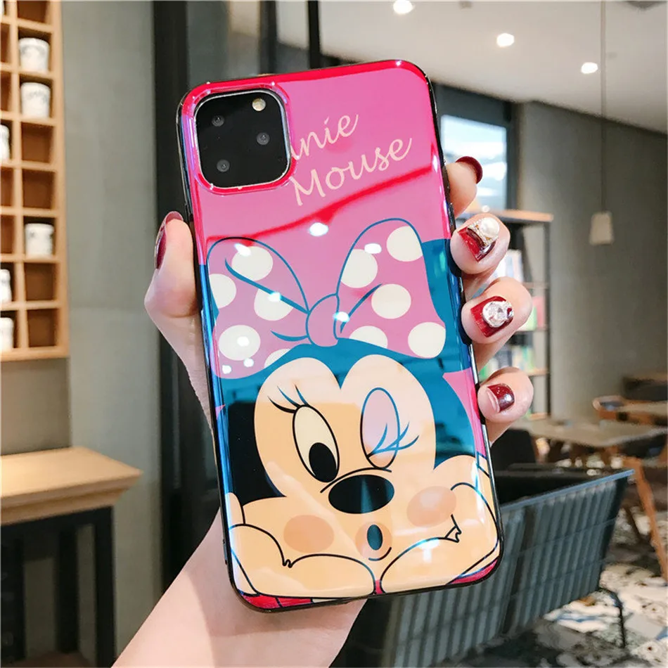 Чехол на айфон 7 11 6s 8 Pro 6 XS Max XR X Plus чехлы case no Apple logo чехлы для телефона Minnie Blu-Ray анти-близорукость для iPhone case задняя крышка мягкий силиконовый защитный чехол для влюбленных - Цвет: Phone Case