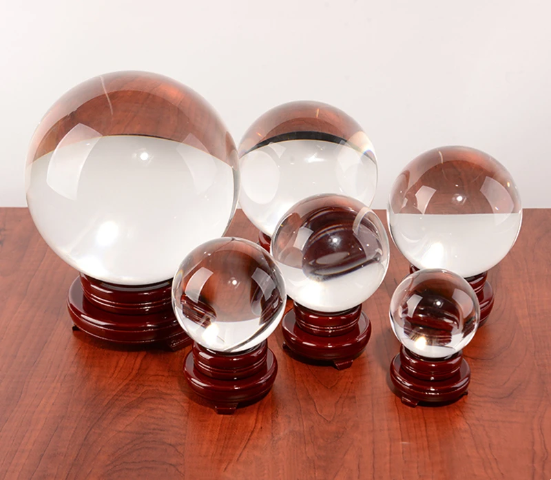 Высокое качество 18/20 см диаметр хрустальный шар прозрачные стеклянные шары фэн-шуй украшения для дома/гостиной украшения Аксессуары