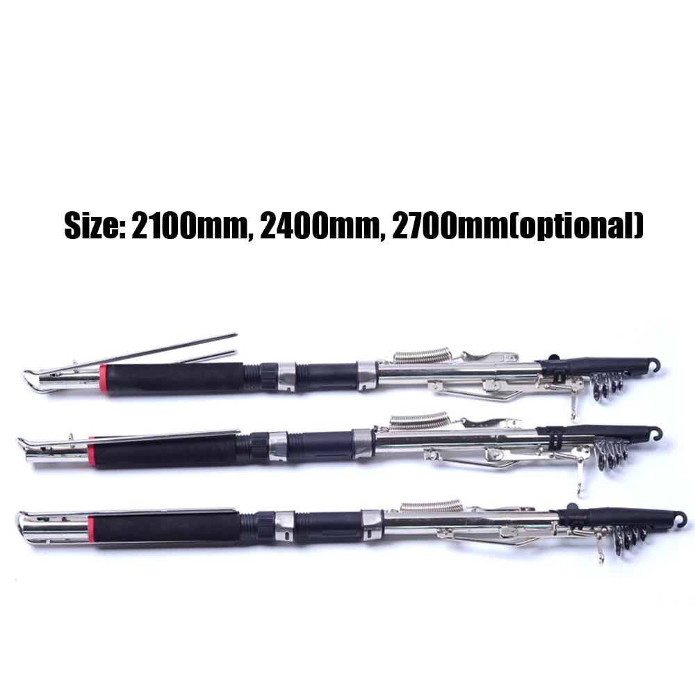 

Automatic Fishing Rod Stainless Steel Cashing Rod Without Reel Sea River Lake Lightweight Portable