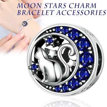 

Moon Stars Charm Bracelet Accessories Decoration DIY for Bangle Jewelry Women Lady K2