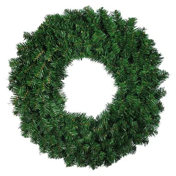 

1 Pcs Green Artificial Pine Wreath Garland for Front Door Window Fireplace Christmas Decoration