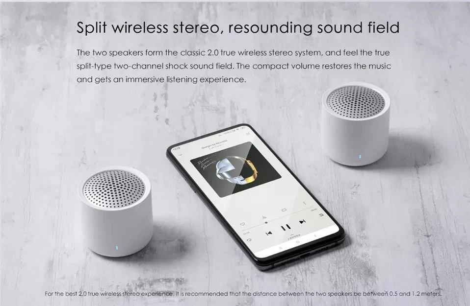 Xiaomi Портативный беспроводной Bluetooth 5,0 динамик Набор мини музыка аудио 2,0 TWS стерео звук динамик с микрофоном для телефона