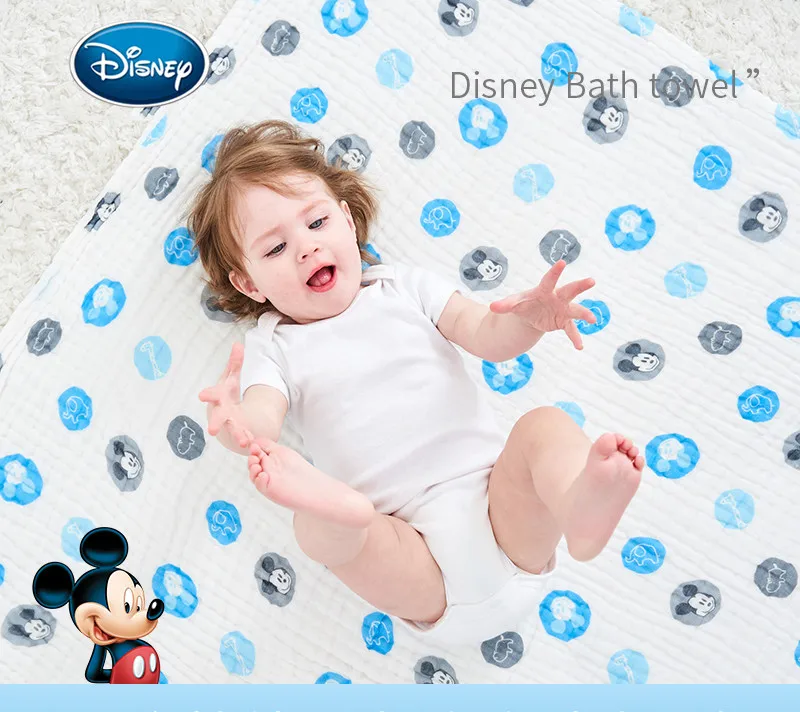 Disney Винни Пух Хлопок марли Большое банное полотенце ребенка комфорт 70*140 см банное полотенце