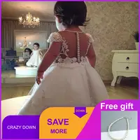 Платья с цветочным узором для девочек, коллекция 2019 года, нарядная одежда для маленьких принцесс, платья с короткими рукавами, украшенные