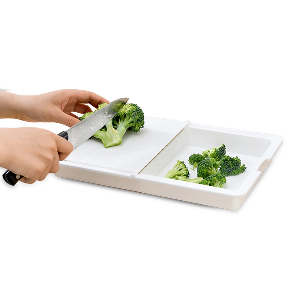 3 in 1 Foldable Kitchen Chopping Board Meat Vegatable Drainer Washing Tray  Storage Drawer Multifunctional Cutting Board Portable|Chopping Blocks| -  AliExpress