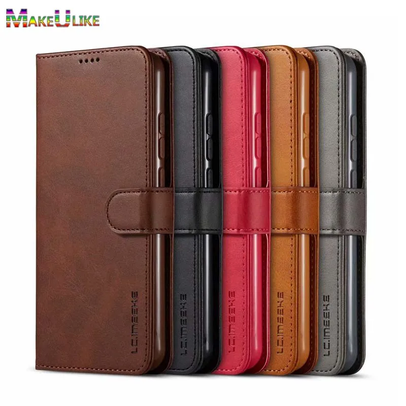 

Plain Wallet Case For Huawei Honor 9X Premium Cover PU Leather Flip Cover For Huawei P Smart Z Y9 Prime 2019 Case