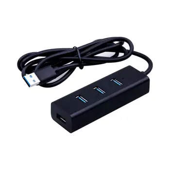 

4 Port USB 3.0 Hub Transfer Speed Portable Data Hub Compatible For USB A Devices