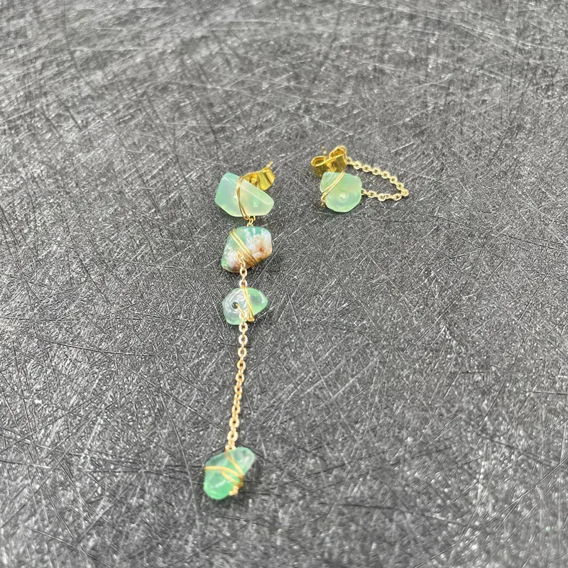 

2022 New Fashion Women Natural Stone Turquoise Statement Dangle Earrings Women Sexy Party Irregular Drop Earrings Jewelry Gifts