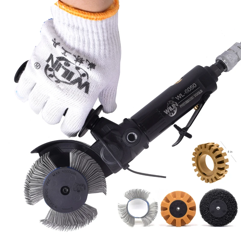 Wl6050 Pneumatic Tool Wheel Rubber Air Tools Car Rust Remove Tools