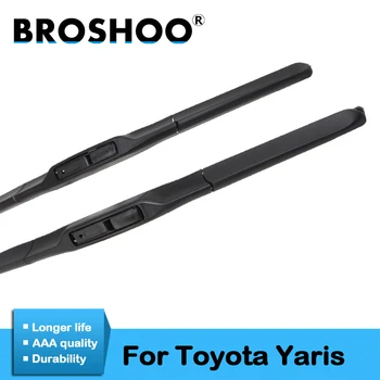 

BROSHOO Car Wipers Blades Soft Rubber For Toyota Yaris Japanese French Verso,Model Year From 1999 To 2018 Fit Standard Hook Arm