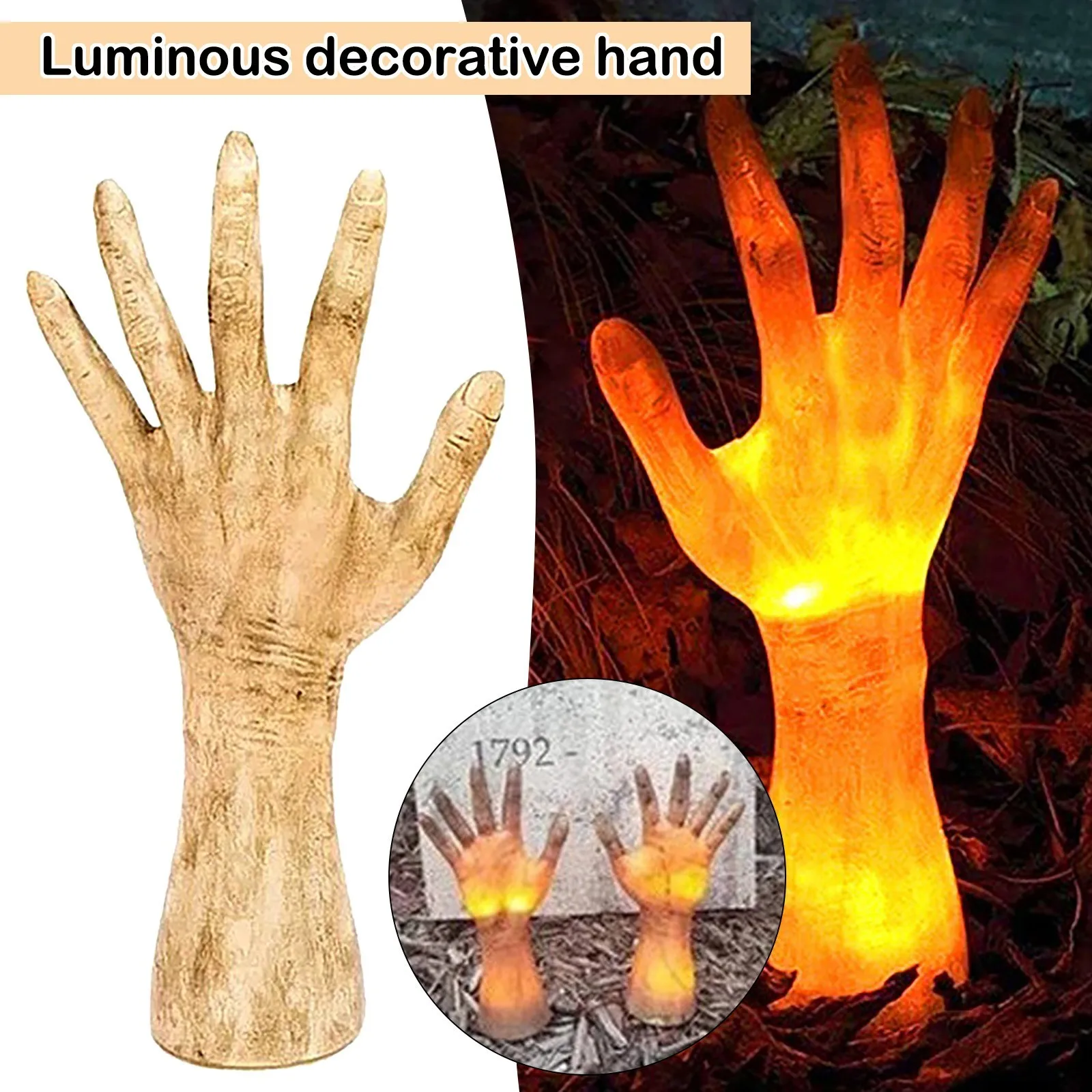 Grave Breakers Halloween Decorations Illuminated Hand Ornament In Front Drawing Sketch Mannequin Model Home Decor Human | Дом и сад