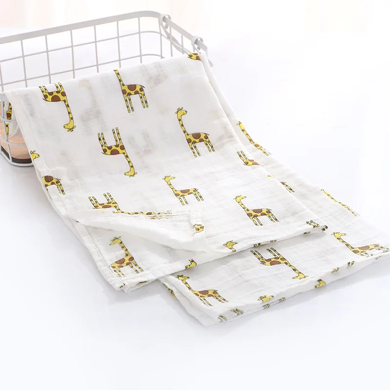 Newborn Swaddles Baby Boy Girls Blankets Bath Gauze Infant Wrap Sleepsack Stroller Cover Muslin Swaddles white bedding