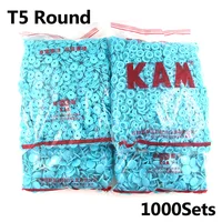 1000Sets 35 Color KAM Snaps Buttons Wholesale Round T5 Plastic Press Buttons For Baby Clothes Fasteners Quilt Cover Sheet Button 1