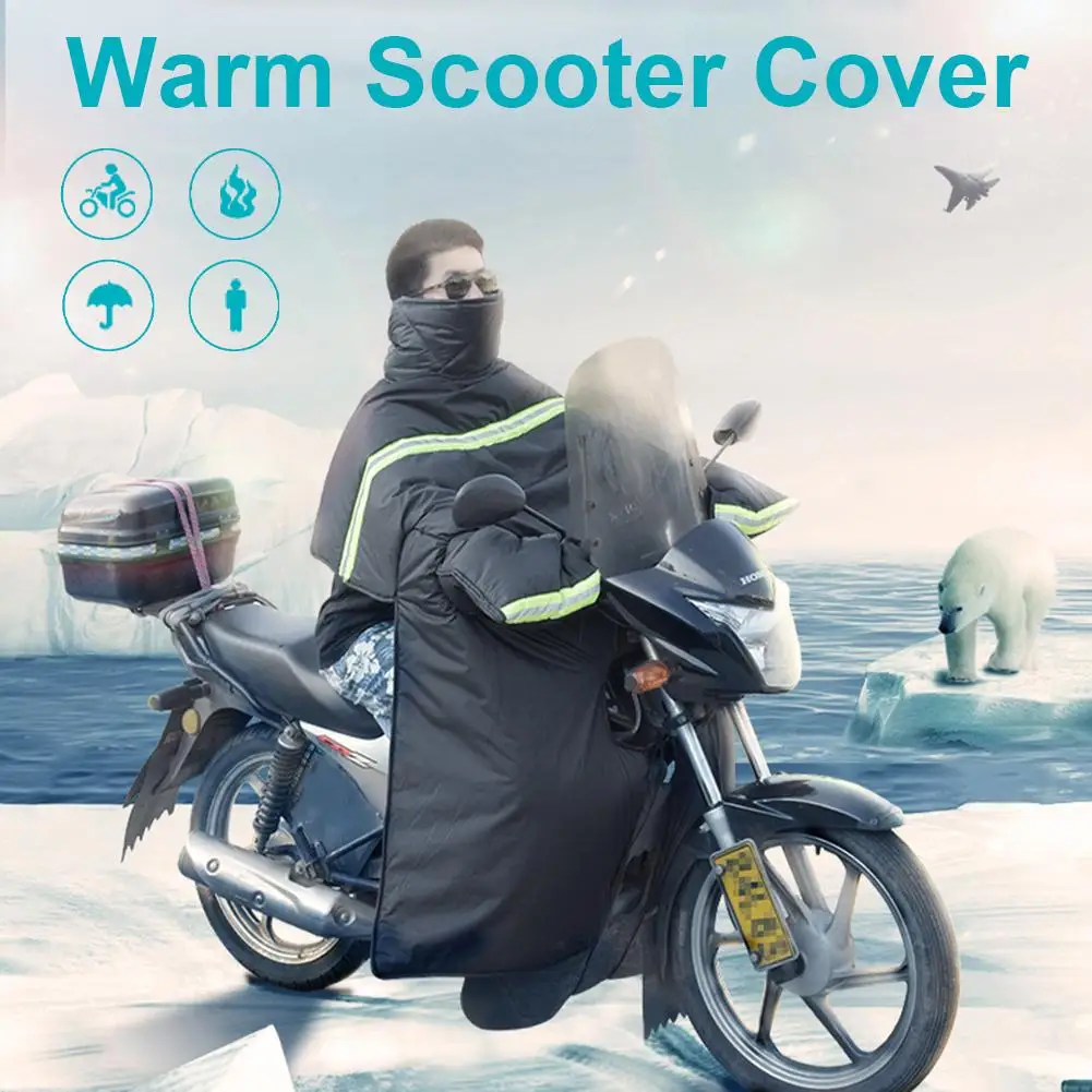 

Windshield Motorcycle Velvet Cover Thick Waterproof Warm Knee Pads Leg Cover Universal For Scooter Leg Cover