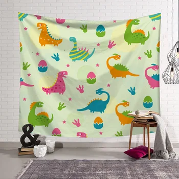 

Cartoon Dinosaur Tapestry 3D Printing Tapestrying Rectangular Home Decor Wall Hanging 04