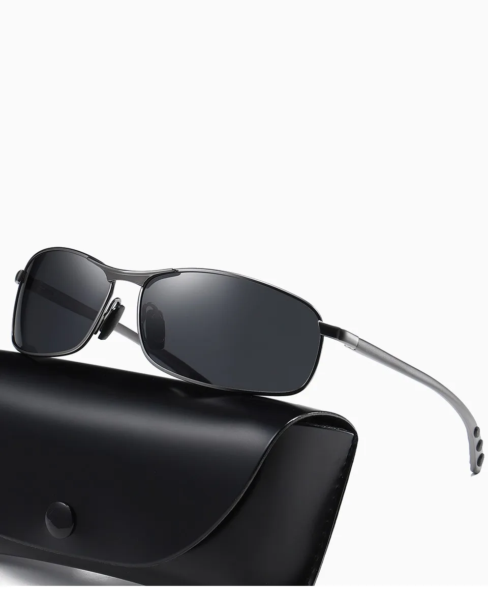Мужские поляризованные солнцезащитные очки из алюминия и магния солнцезащитные очки для вождения прямоугольные Оттенки для мужчин Oculos masculino мужские