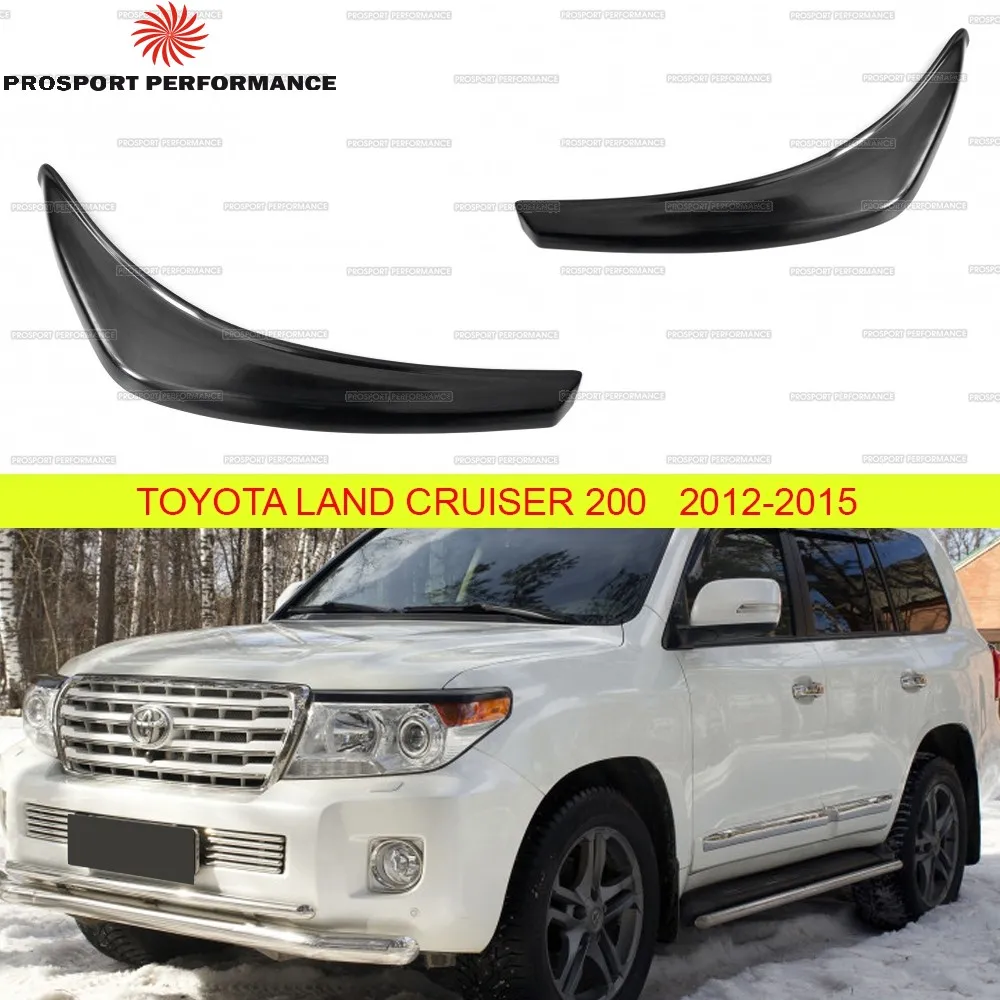 Headlight covers cilia eyelashes eyebrows eyelids for Toyota Land Cruiser 200 2012-2015 ABS plastic tuning trim styling decor body kit accessories