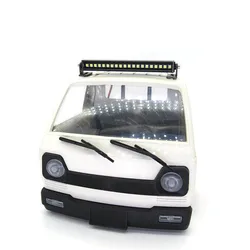 Câble adaptateur et barre d'éclairage de voiture, coque métallique, lampe supérieure pour WPL D12 C14 C24 C34 MN D90 RC, accessoires de Modification de voiture 
