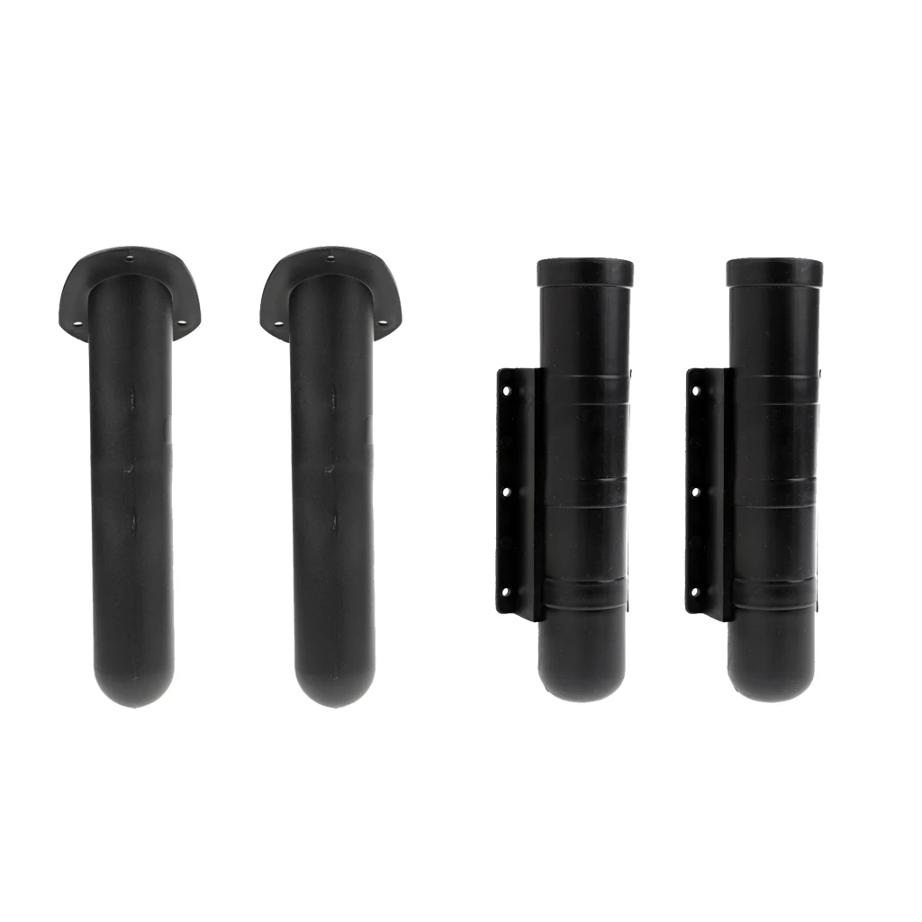 

4Pc Plastic Flush Mount Fishing Rod Holder Pole Support with Side Mount Bracket