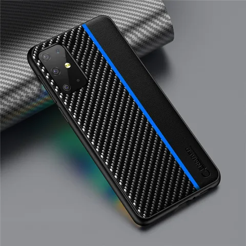 Case for Samsung Galaxy Note 20 Ultra A51 A71 S20 Plus A50 A70 Note 10 Splicing Carbon Fiber Coque Phone Case Cover Capa