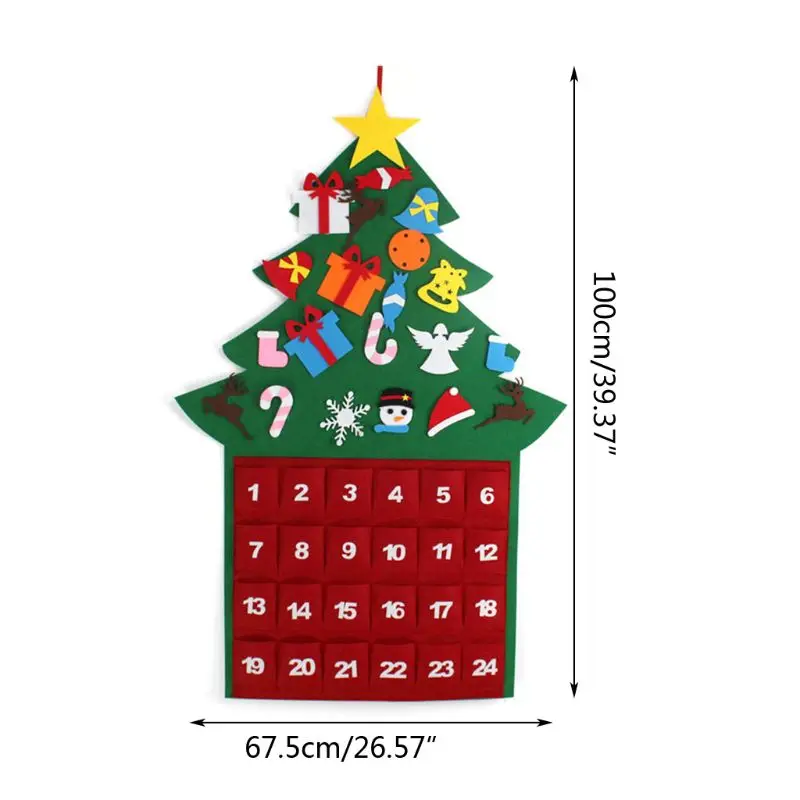 DIY Christmas Tree Ornaments Advent Calendar Set 24 Days Countdown Decorations