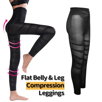 

Women Anti Cellulite Compression Leggings Leg Shapewear Body Shaper Slimming Sheath Thigh Sculpting Slimmer Waist Trainer Pants