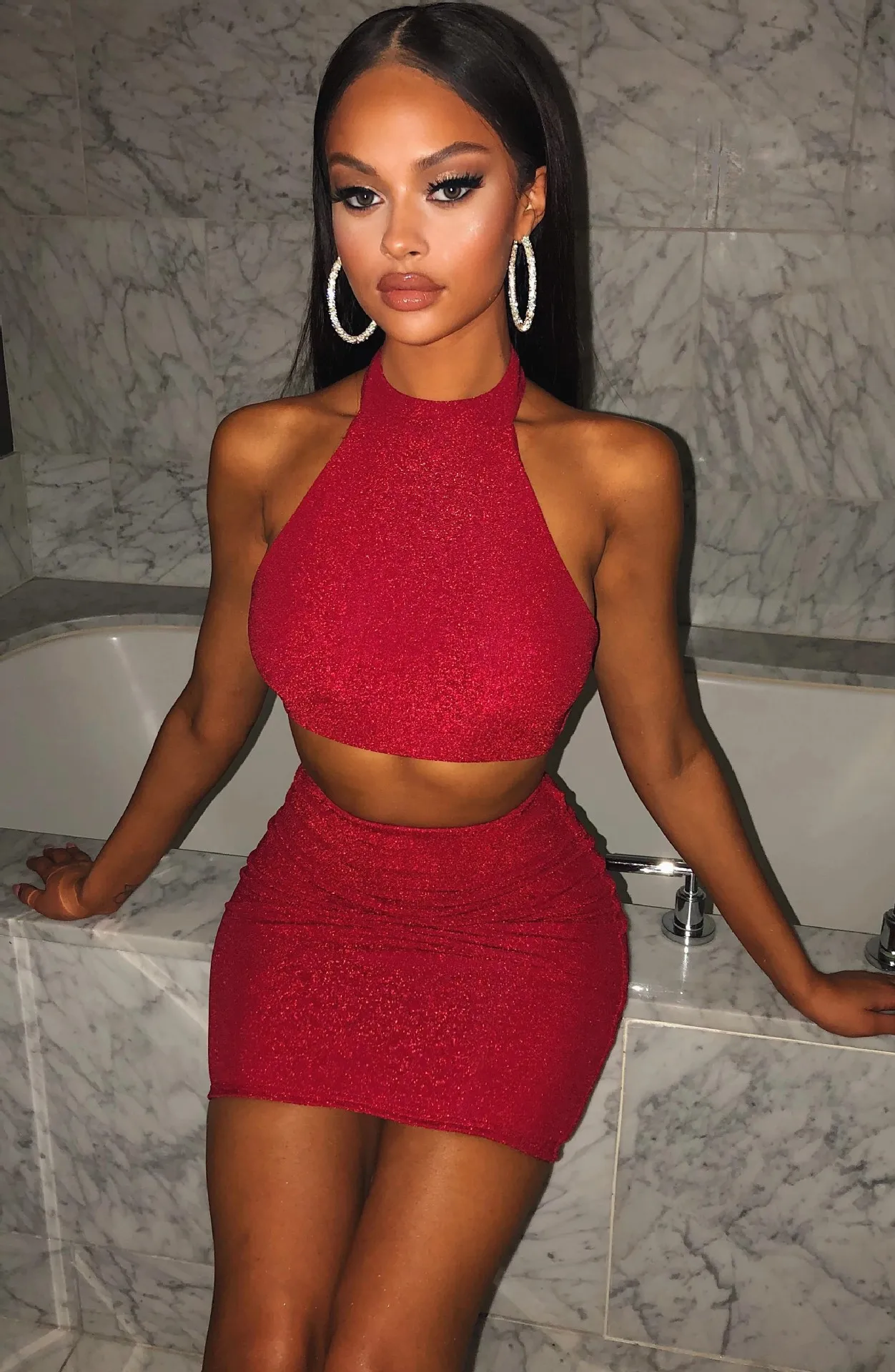 2 piece red set