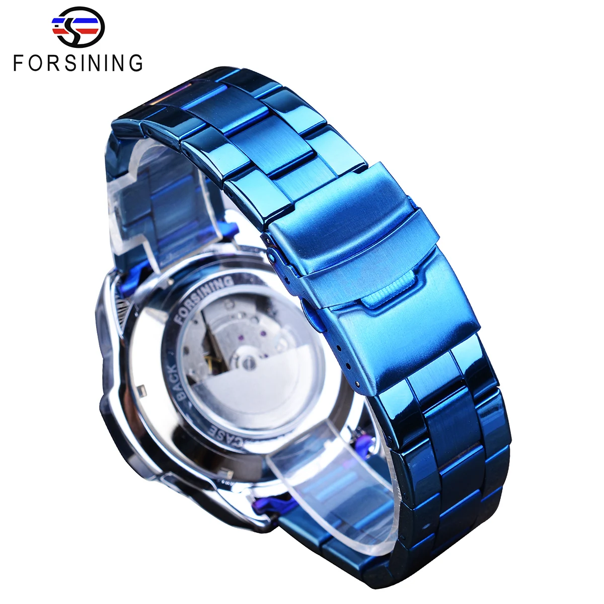 Forsining Orologio meccanico automatico da uomo Tourbillon Orologi da polso da uomo Orologi impermeabili Orologio da polso di lusso blu Relojes Hombre_voghion.com