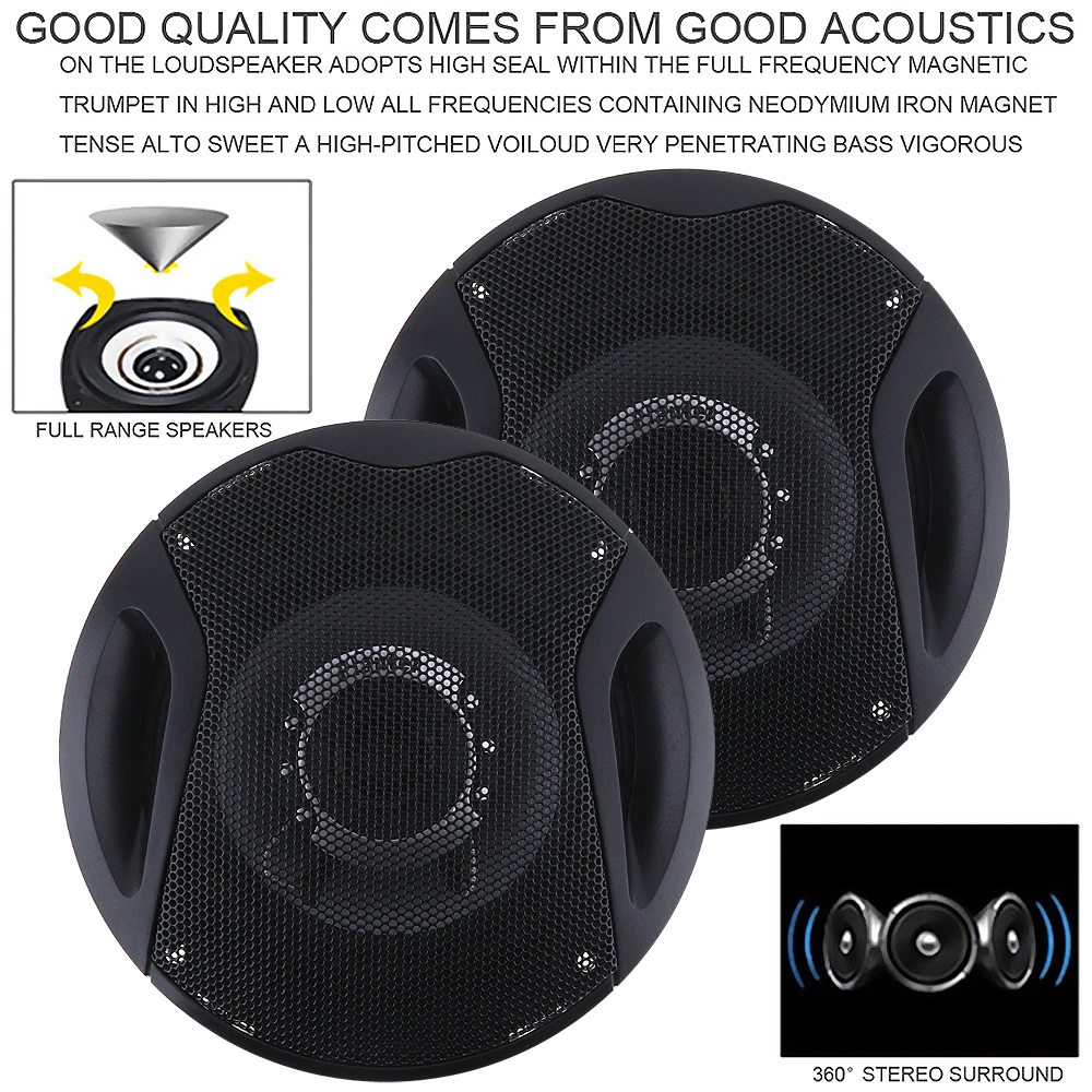 Коаксиальная hi fi колонка для автомобиля 5 дюймов 300 вт|Коаксиальные колонки| |