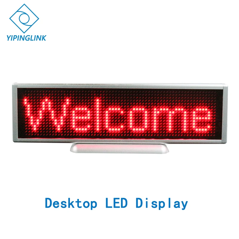 

Blutooth desktop led display wireless portable mini led display 16*64 with APP advertising scrolling led display message sign