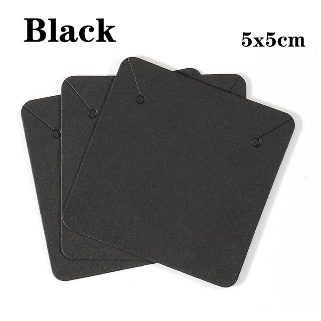 Necklace Earring Display Cards Solid Blank Karft Paper Cards Cardboard Hang Price Tag for Diy Jewelry Retail Packaging