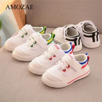 

2020 New Arrival Canvas Shoes Spring Autumn Striped Anti-Slip First Walker Infant Toddler Prewalker Sport Running Shoes