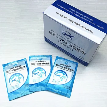 

50Pcs/Pack Disposable Toilet Seat Cover Mat 100% Waterproof Toilet Paper Pad For Travel Camping Bathroom Supplies