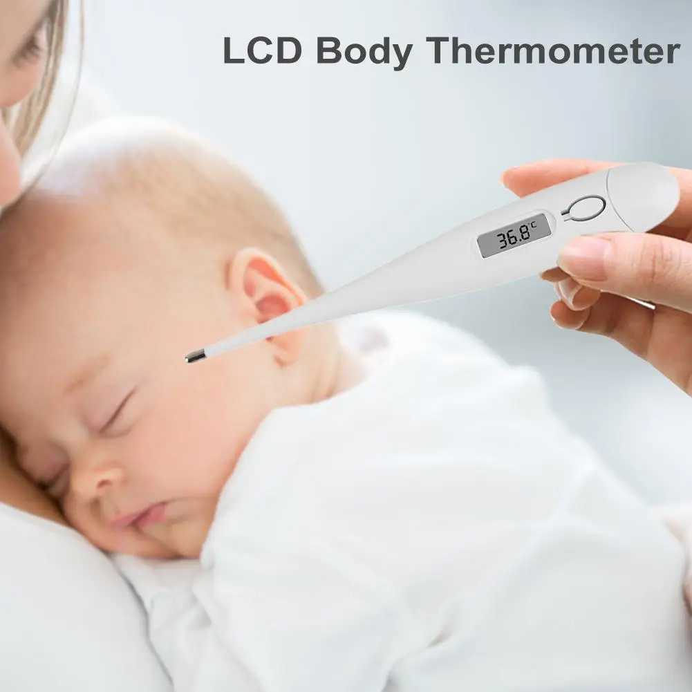 Digital Thermometer LCD Adult Children Baby Electronic With Display Oral Anal Armpit Measuring Fever |
